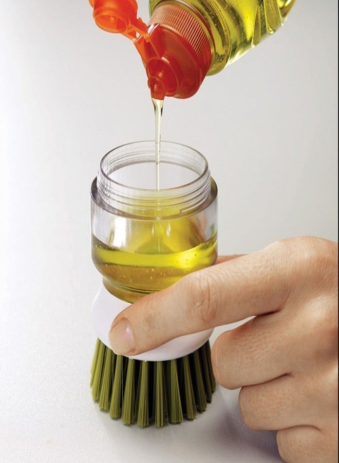 Flipco Soap Dispensing Dish Brush with Holder Innovative Grips Palm Brush Storage Set - Image 3